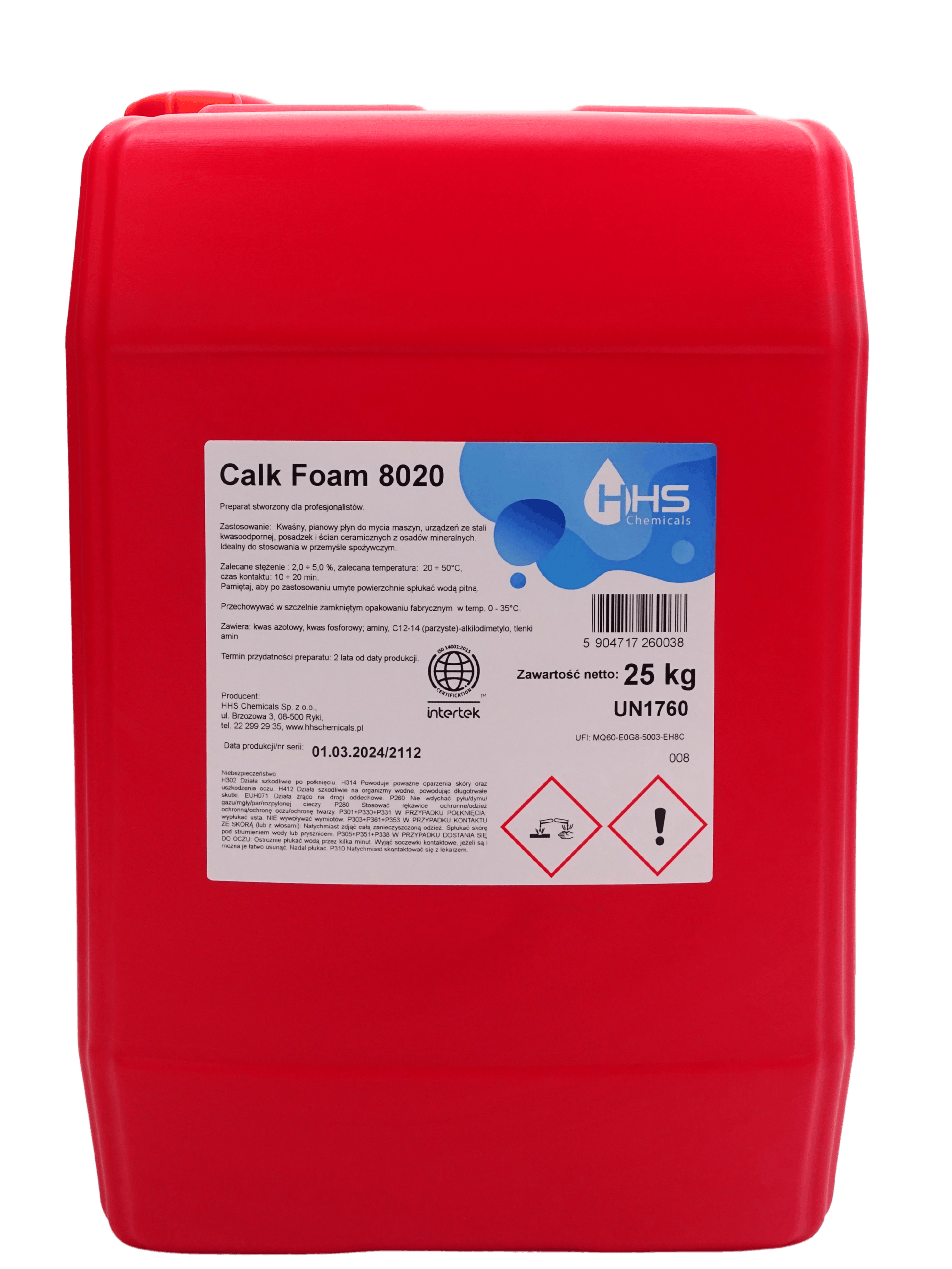 CALK FOAM 8020 - кислотний миючий засіб