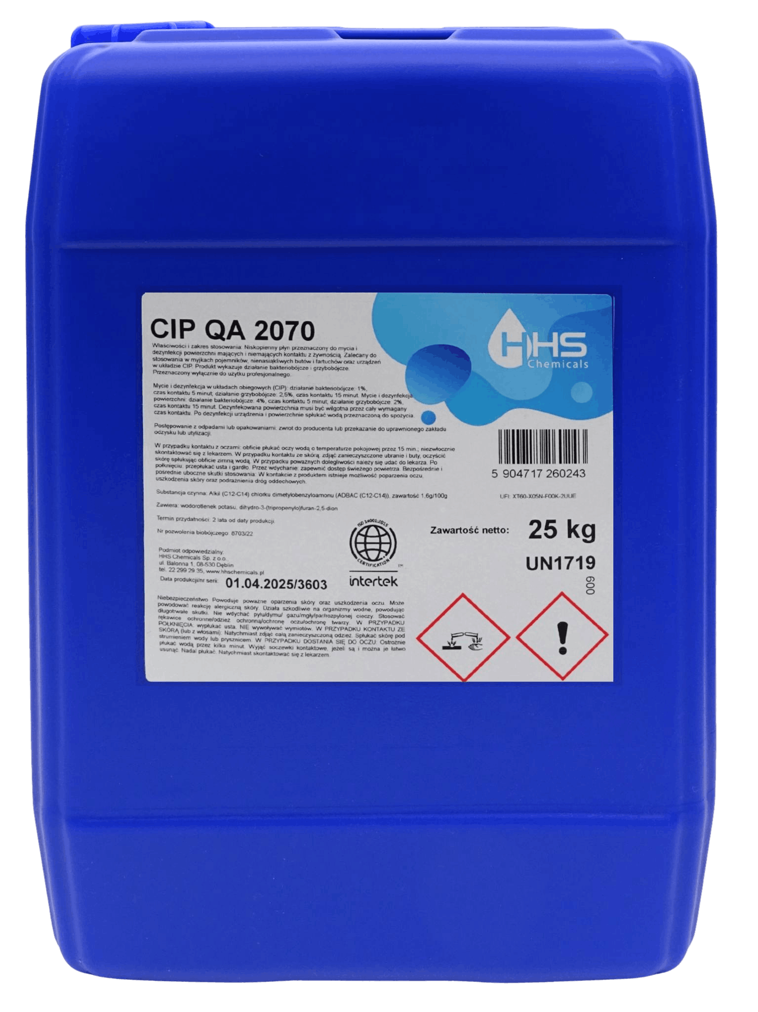 CIP QA 2070 -лужний миючий засіб